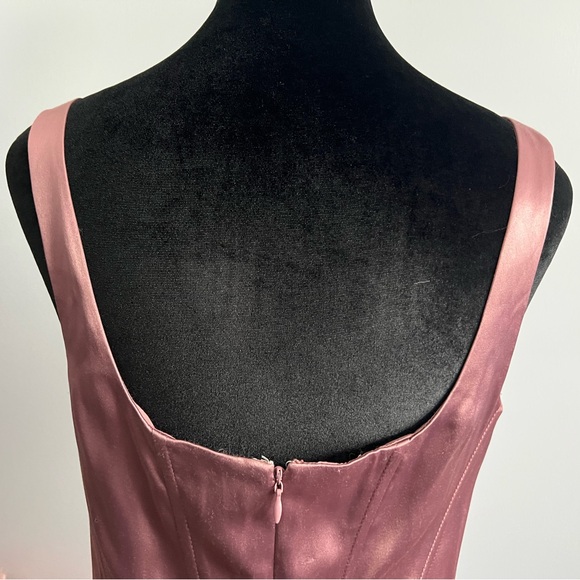 WAYF Women’s Mauve Corset Midi Dress Size Small - Picture 5 of 8